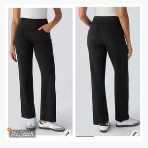 Halara Flex Denim Washed Black Straight Jeans